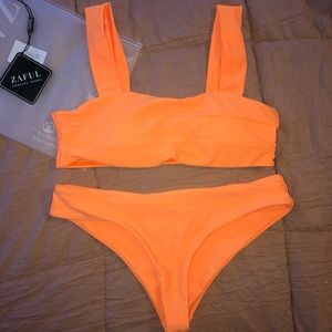 Neon orange Zaful bikini